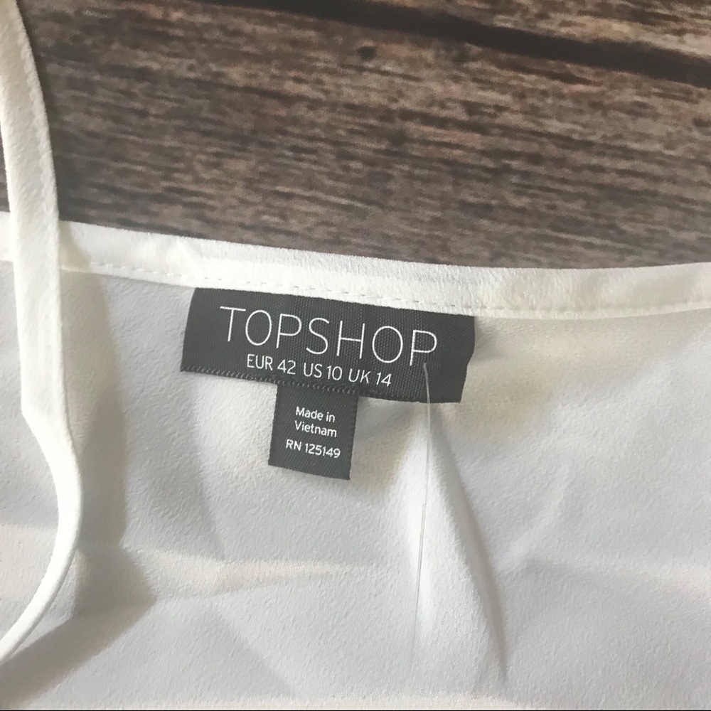 Topshop White Cowl Neck Cami - Picture 8 of 8